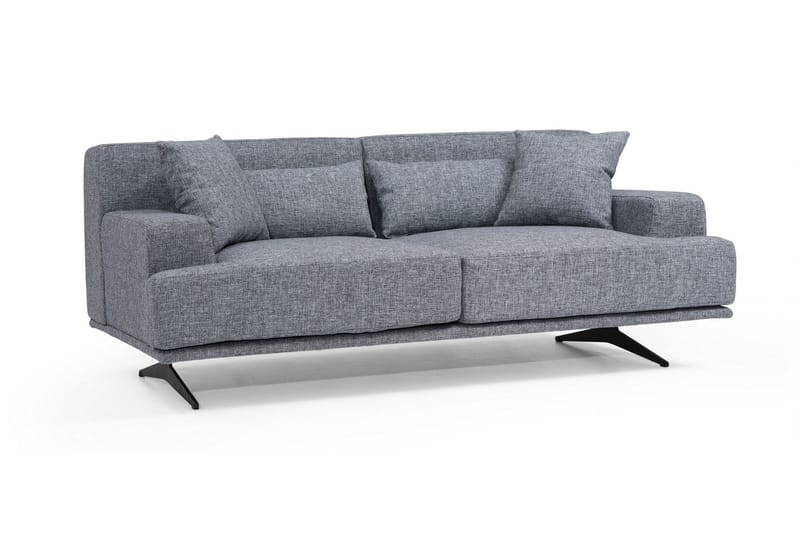 Lums 2-seter Sofa 200 cm i Stoff - Grå - Møbler - Sofaer - 2 seter sofa
