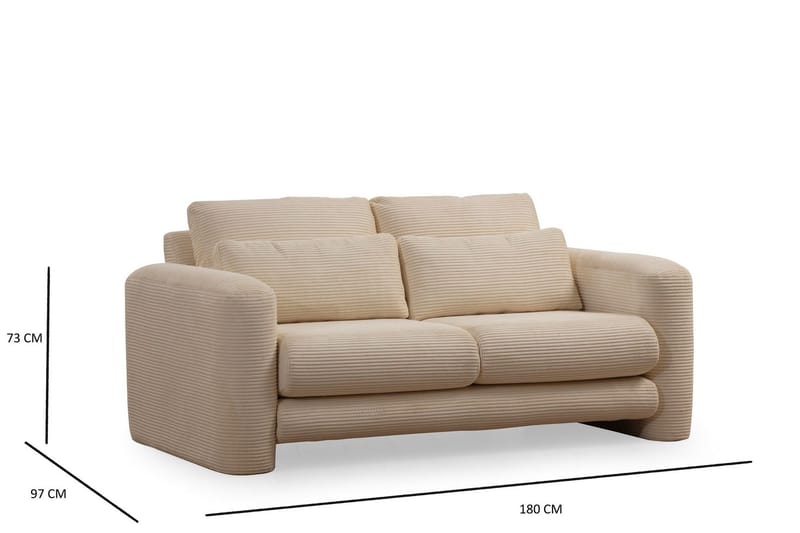 Makhan Sofa 2-seter - Beige - Møbler - Sofaer - 2 seter sofa