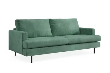 Menard Compact 3-seters Fløyelssofa - Mørk grønn - Møbler - Sofaer - Fløyelssofaer