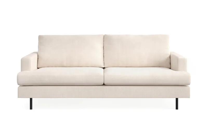 Menard Compact 3-seters Manchestersofa - Beige - Møbler - Sofaer - 3 seter sofa