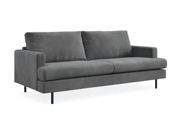 Menard Compact 3-seters Manchestersofa - Grå - Møbler - Sofaer - 3 seter sofa