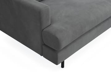 Menard Compact 3-seters Manchestersofa - Grå - Møbler - Sofaer - 3 seter sofa