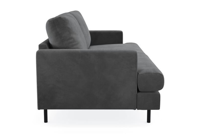 Menard Compact 3-seters Manchestersofa - Grå - Møbler - Sofaer - 3 seter sofa
