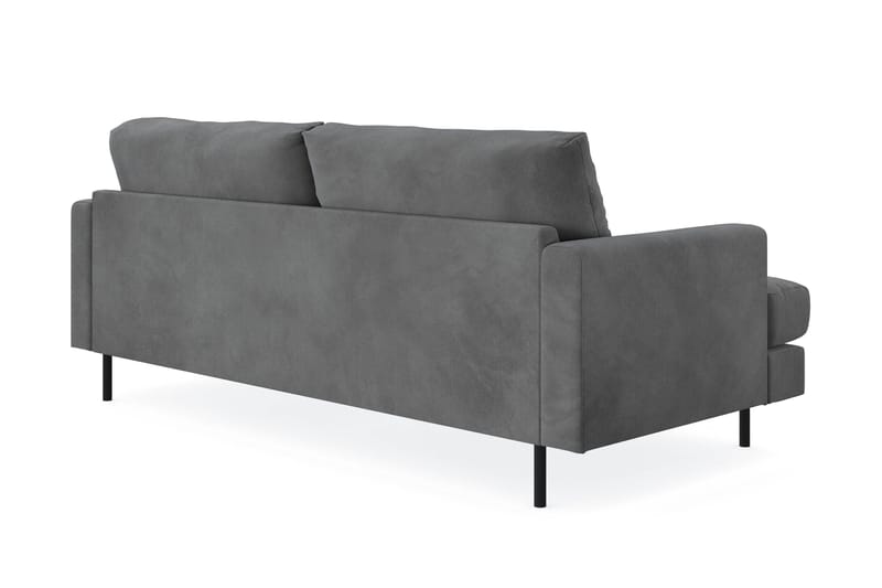 Menard Compact 3-seters Manchestersofa - Grå - Møbler - Sofaer - 3 seter sofa