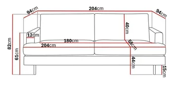 Menard Compact 3-seters Manchestersofa - Grønn - Møbler - Sofaer - 3 seter sofa