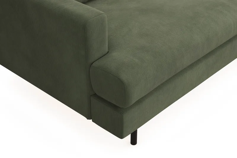 Menard Compact 3-seters Manchestersofa - Grønn - Møbler - Sofaer - 3 seter sofa