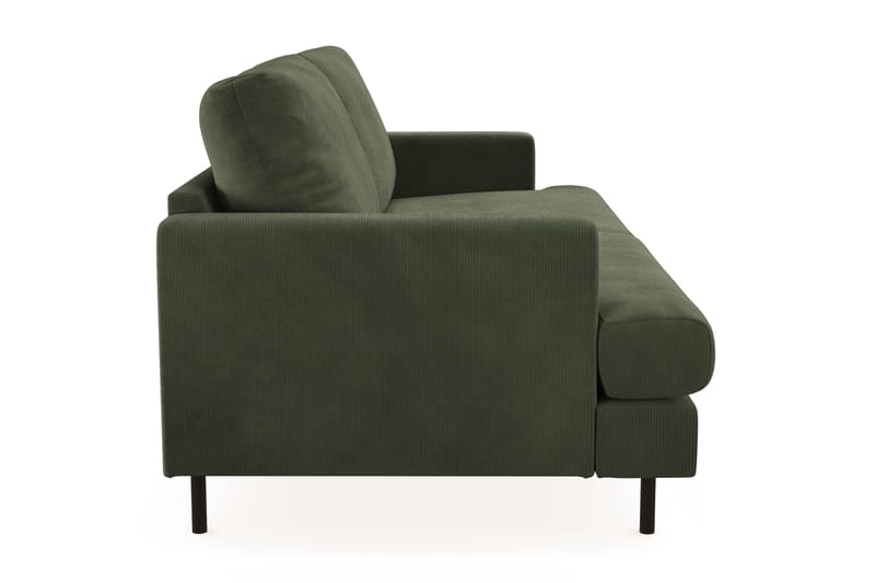 Menard Compact 3-seters Manchestersofa - Grønn - Møbler - Sofaer - 3 seter sofa