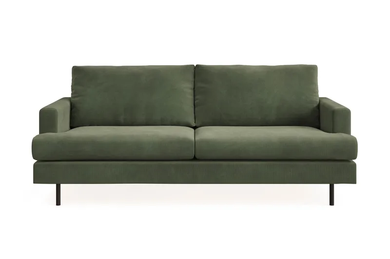 Menard Compact 3-seters Manchestersofa, Grønn