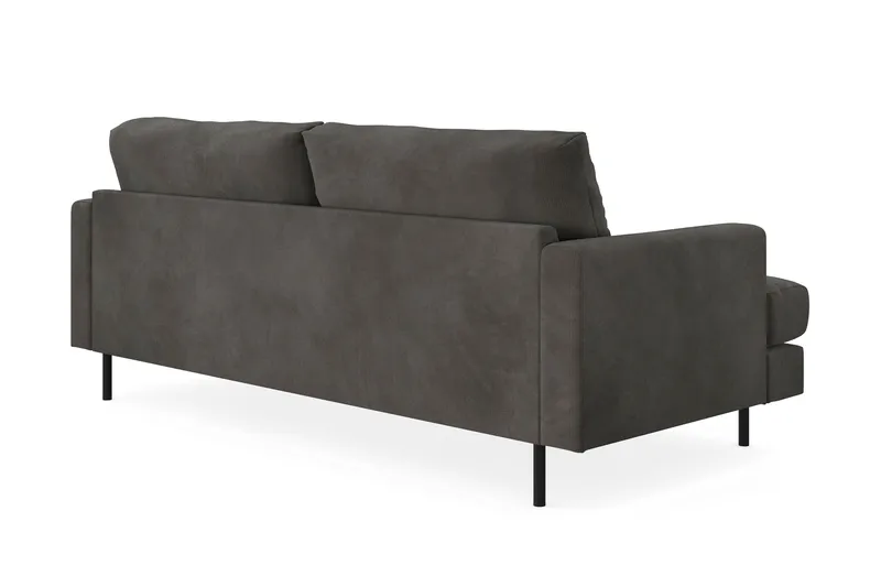 Menard Compact 3-seters Manchestersofa - Mørk grå - Møbler - Sofaer - 3 seter sofa