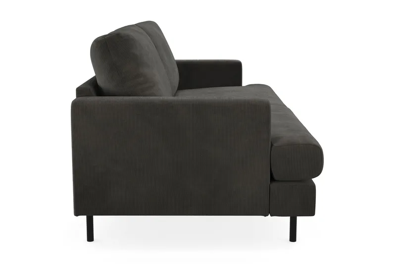 Menard Compact 3-seters Manchestersofa - Mørk grå - Møbler - Sofaer - 3 seter sofa
