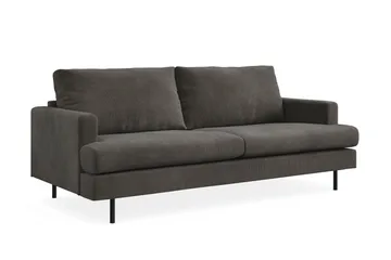 Menard Compact 3-seters Manchestersofa - Mørk grå - Møbler - Sofaer - 3 seter sofa
