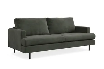 Menard Compact 3-seters Manchestersofa - Mørk grønn - Møbler - Sofaer - 3 seter sofa