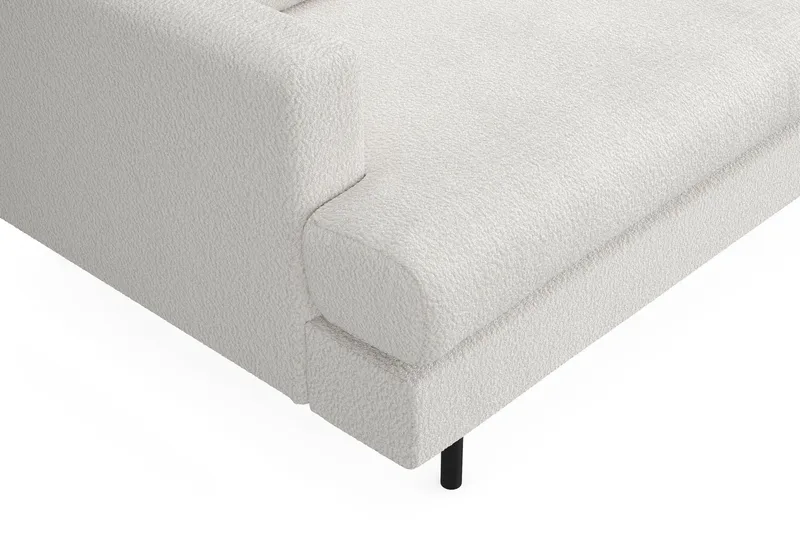 Menard Compact 3-seters Sofa i Bouclé - Hvit - Møbler - Sofaer - 3 seter sofa