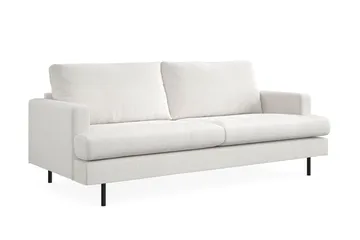 Menard Compact 3-seters Sofa i Bouclé - Hvit - Møbler - Sofaer - 3 seter sofa
