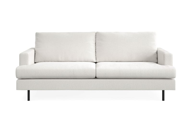 Menard Compact 3-seters Sofa i Bouclé, Hvit