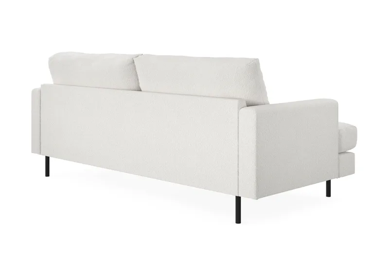 Menard Compact 3-seters Sofa i Bouclé - Hvit - Møbler - Sofaer - 3 seter sofa