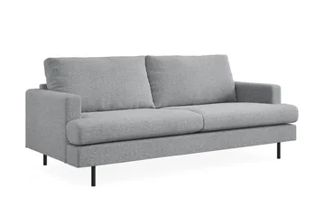 Menard Compact 3-seters Stoffsofa - Grå - Møbler - Sofaer - 3 seter sofa