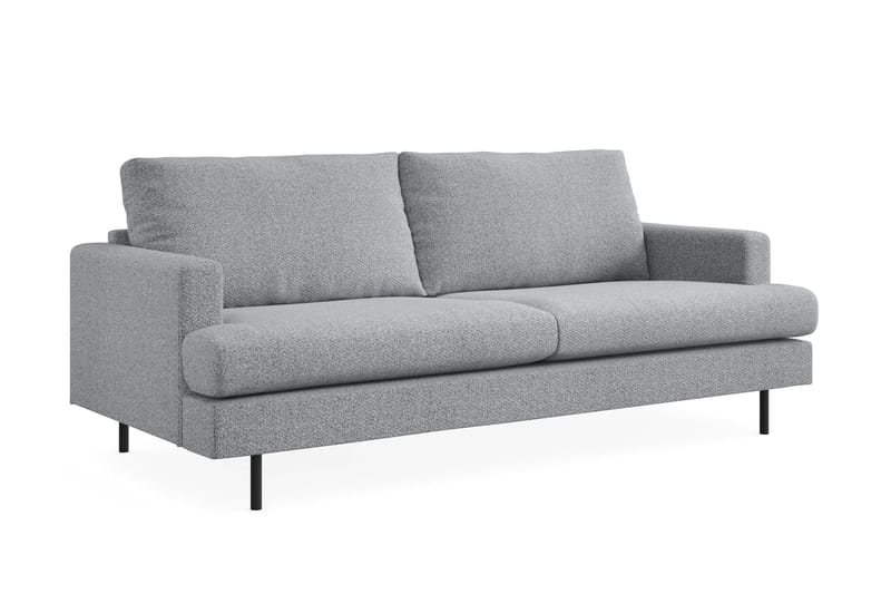 Menard Compact 3-seters Stoffsofa - Grå - Møbler - Sofaer - 3 seter sofa