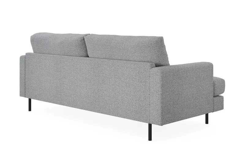 Menard Compact 3-seters Stoffsofa - Grå - Møbler - Sofaer - 3 seter sofa