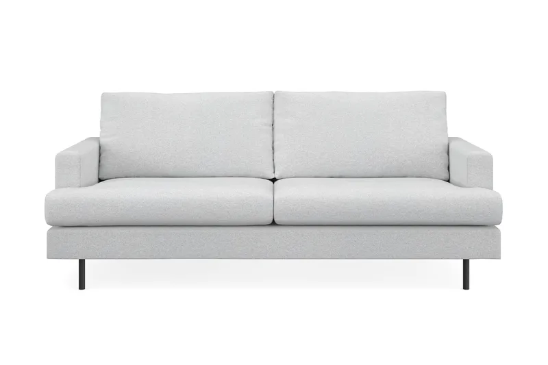 Menard Compact 3-seters Stoffsofa, Lys grå