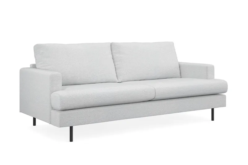 Menard Compact 3-seters Stoffsofa - Lys grå - Møbler - Sofaer - 3 seter sofa