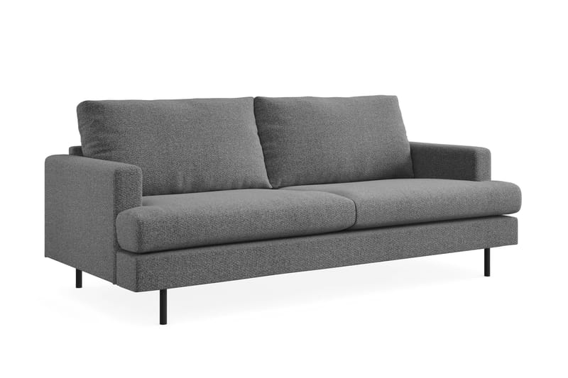 Menard Compact 3-seters Stoffsofa - Mørk grå - Møbler - Sofaer - 3 seter sofa