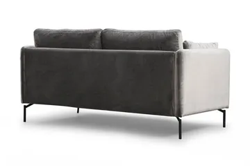 Mezonzo 2-seter Fløyelssofa 177 cm med Smale Armlener - Grå - Møbler - Sofaer - 2 seter sofa