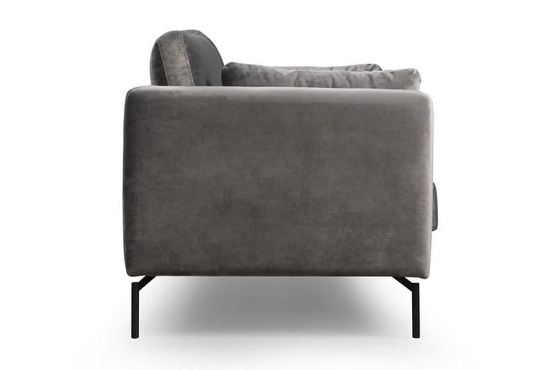 Mezonzo 2-seter Fløyelssofa 177 cm med Smale Armlener - Grå - Møbler - Sofaer - 2 seter sofa