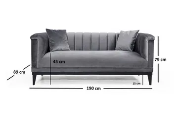 Mezonzo 2-seter Sofa - Grå - Møbler - Sofaer - 2 seter sofa