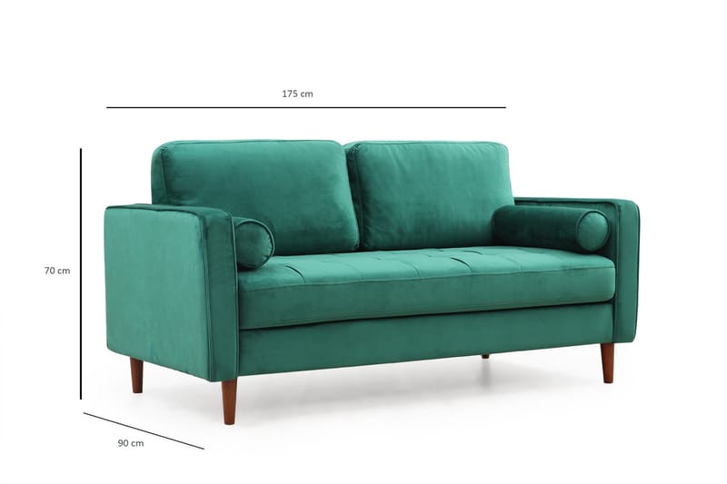 Mirrilnesh Sofa 2-seters - Grønn - Møbler - Sofaer - 2 seter sofa