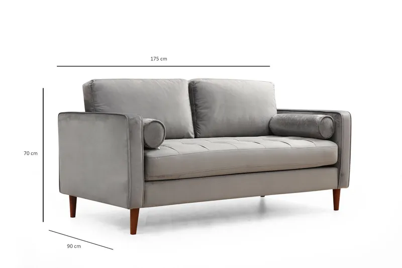 Mirrilnesh Sofa 2-seters - Lysegrå - Møbler - Sofaer - 2 seter sofa