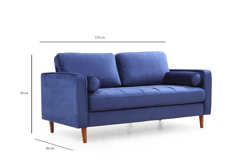 Mirrilnesh Sofa 2-seters - Marineblå - Møbler - Sofaer - 2 seter sofa