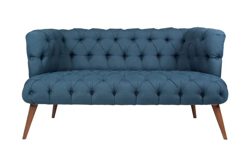 Monroew 2-seters Sofa, Mørkeblå/Natur