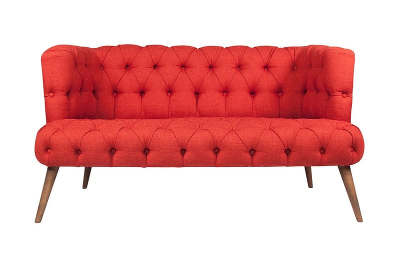 Monroew 2-seters Sofa - Rød/Natur - Møbler - Sofaer - 2 seter sofa