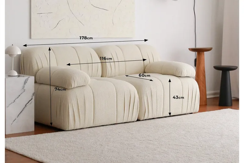 Murum Sofa 2-seter - Hvit - Møbler - Sofaer - 2 seter sofa