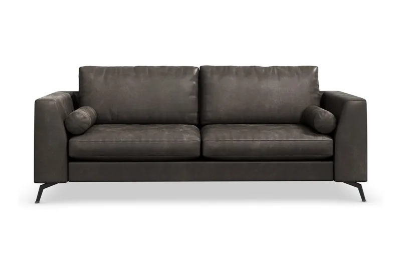 Ocean Lyx 3-seter Sofa i Kunstlær - Svart - Møbler - Sofaer - Skinnsofaer