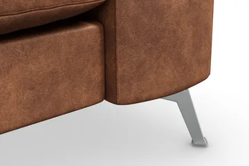 Ocean Lyx 3-seters Sofa i Kunstlær - Brun - Møbler - Sofaer - Skinnsofaer