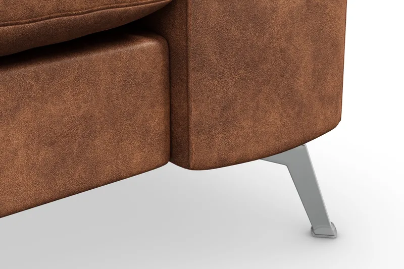 Ocean Lyx 3-seters Sofa i Kunstlær - Brun - Møbler - Sofaer - Skinnsofaer