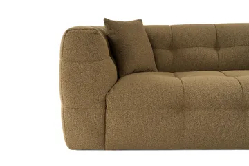 Octavian 2-seter Sofa med Knappet Kubisk i Bouclé - Brun - Møbler - Sofaer - 2 seter sofa