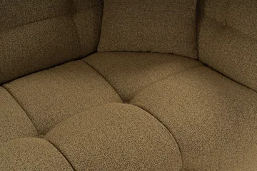 Octavian 2-seter Sofa med Knappet Kubisk i Bouclé - Brun - Møbler - Sofaer - 2 seter sofa