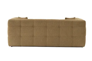 Octavian 2-seter Sofa med Knappet Kubisk i Bouclé - Brun - Møbler - Sofaer - 2 seter sofa