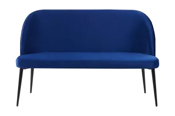 Osbyn 2-seter Kjøkkensofa i Fløyel med Metallben - Blå - Møbler - Sofaer - Kjøkkensofaer