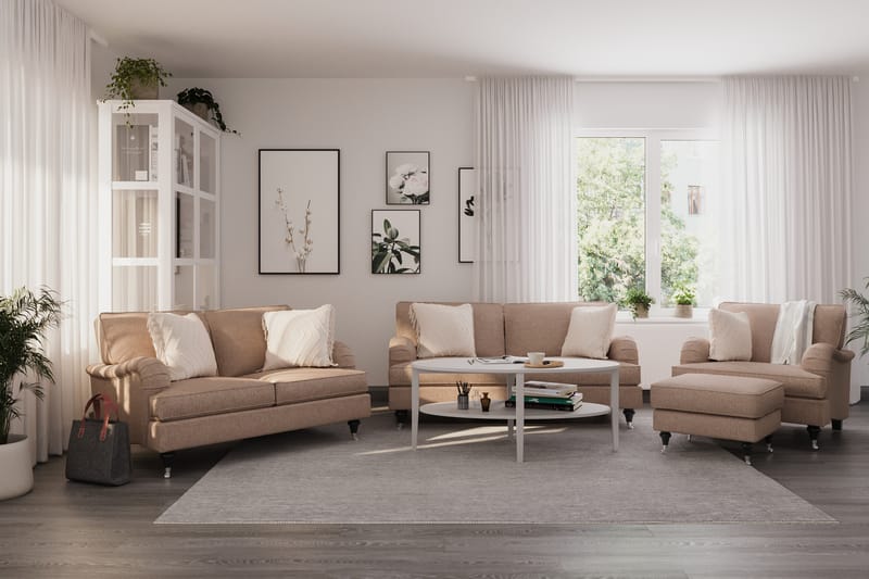 Oxford Classic 2-seters Sofa - Mørk beige - 2 seter sofa - Howard-sofaer