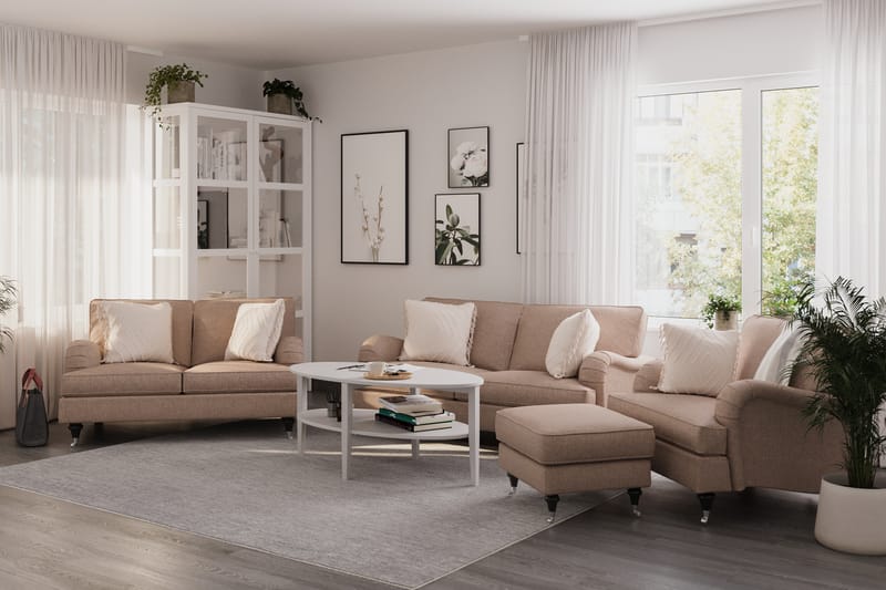 Oxford Classic 2-seters Sofa - Mørk beige - 2 seter sofa - Howard-sofaer