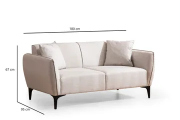 Rossland Sofa 2-seters - Hvit - Møbler - Sofaer - 2 seter sofa
