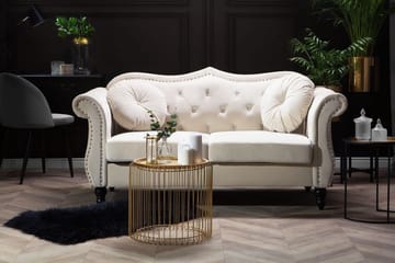 Sofa 2-seters Skien - Beige | Hvit - Møbler - Sofaer - 2 seter sofa