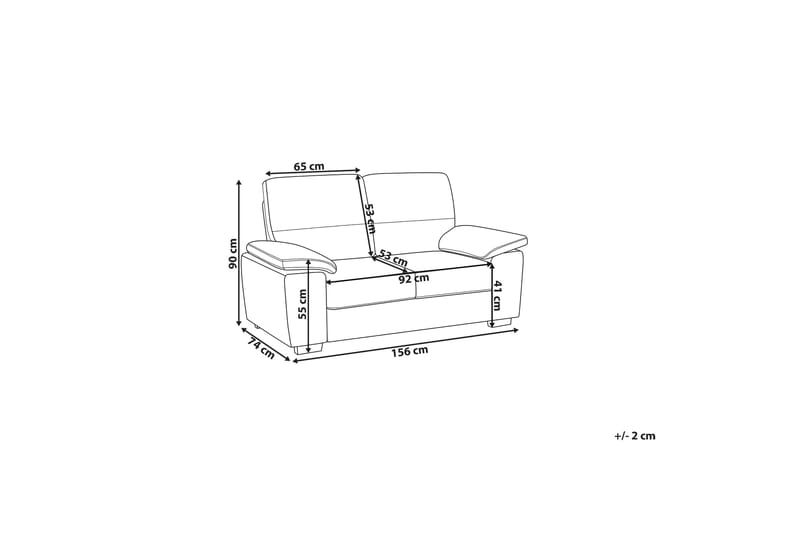 Sofa Shundria 2-seter Kunstlær - Brun - Møbler - Sofaer - 2 seter sofa