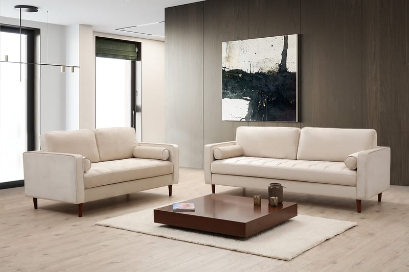 Sofa Puento 2-seters - Beige - 2 seter sofa