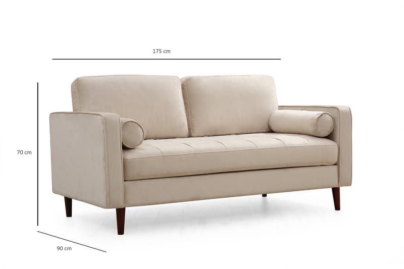 Sofa Puento 2-seters - Beige - 2 seter sofa