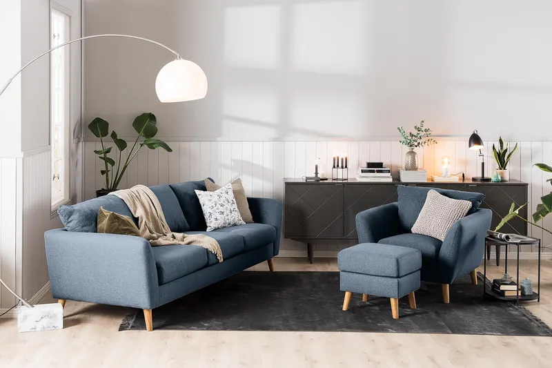 Trend 2-seters Stoffsofa - Blå - Møbler - Sofaer - 2 seter sofa
